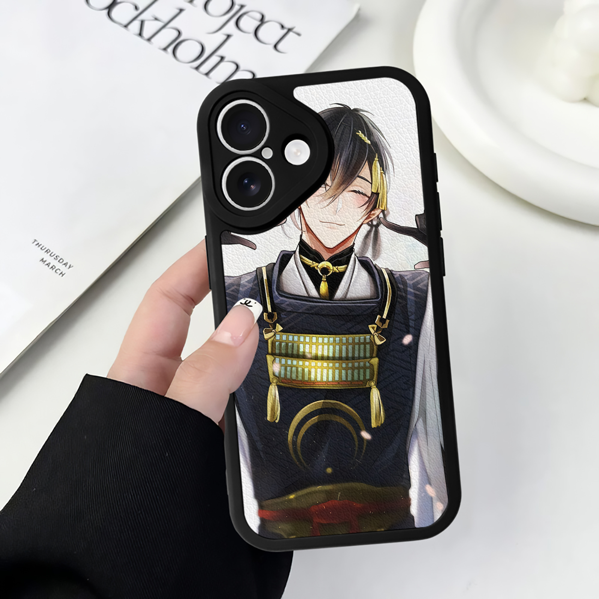 （画像用） 刀剣乱舞 Touken Ranbu 【iPhone 16シリーズ対応】シリコンスマホケース（レザー調） 材質：シリコン